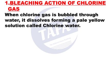 Chemical Properties Of Chlorine